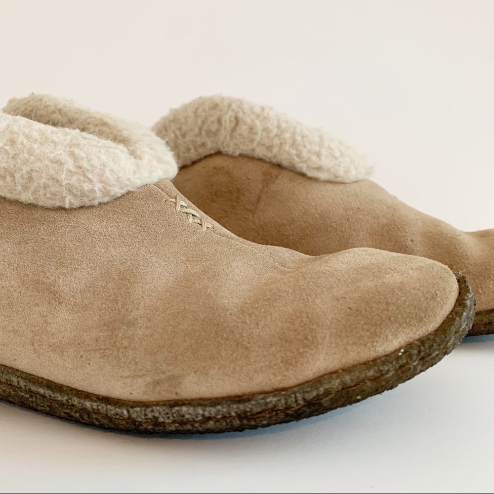 Sorel Valle Bleue Tan Beige Fleece Lined Ankle Bootie Slippers Womens Size 7 - Picture 2 of 11